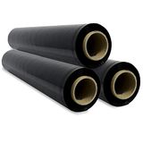 3 Ofituria 3 stuks zwarte elastische folie voor verpakking, rol 50 cm tot 400 m