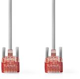 Nedis CAT6 Netwerkkabel - RJ45 Male - RJ45 Male - U/UTP - 10.0 m - Rond - PVC - Grijs - Label