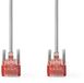 Nedis CAT6 Netwerkkabel - RJ45 Male - RJ45 Male - U/UTP - 10.0 m - Rond - PVC - Grijs - Label