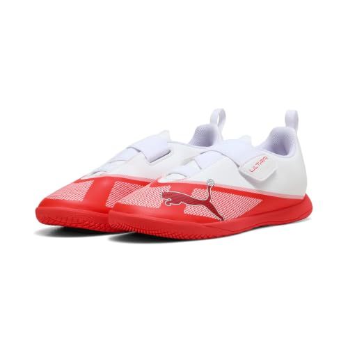 PUMA ULTRA 7 PLAY IT voetbalschoenen voor kinderen 36, Ultra Red Black White