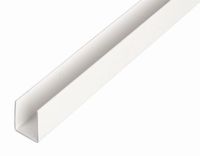 Alberts 498924 U-profiel | kunststof, wit | 1000 x 10 x 10 mm | set van 13