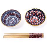 Lachineuse Set van 2 etnische kommen ø 11 cm