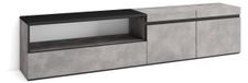 OEM Meuble TV bas, dimensions 200 x 45 x 35 cm, aspect béton, pour téléviseurs jusqu'à 80 pouces
