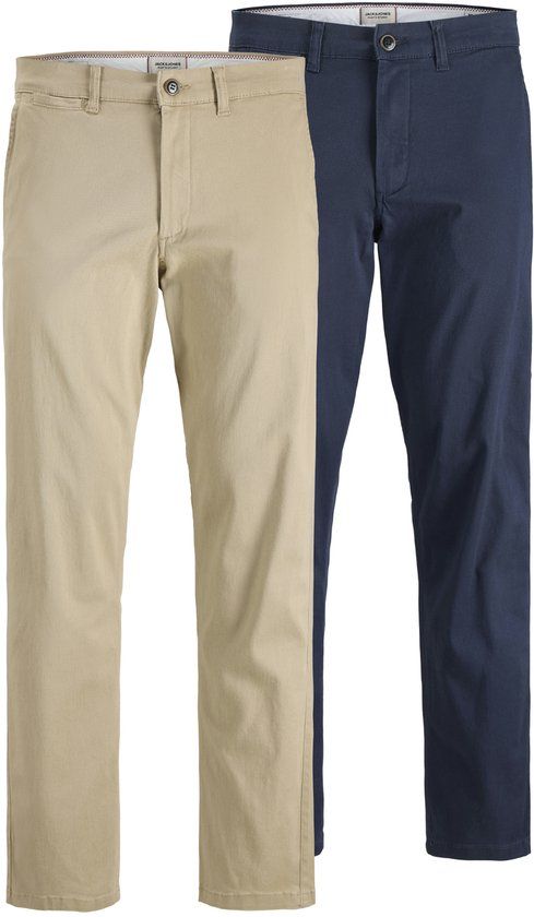 JACK&JONES PANTS STUDIO JPSTKANE DAVE CHINO 2PK MP NOOS Heren Chino broek