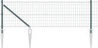 vidaXL clôture européenne - avec piquets de sol - 50 x 0,4 m - Acier revêtu de PVC - Vert
