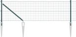 vidaXL clôture européenne - avec piquets de sol - 50 x 0,4 m - Acier revêtu de PVC - Vert