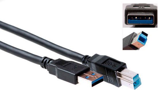 ACT USB 3.0 A Male to B Male Cable - 1m - Black