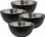 Svenska Living Kommetjes/schaaltjes - 4x - noir - RVS - D19 x 9 cm