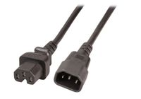 EFB Elektronik EK585.1V2 Electriciteitssnoer Zwart 1 m IEC C14 IEC C15