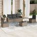 Maison Exclusive - Ensemble de jardin pour 6 personnes avec coussins, gris, en polyrotin