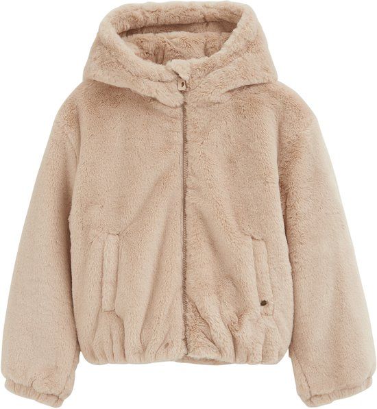 WE Fashion Meisjes winterjas met structuur