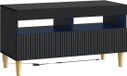 vidaXL LED tv-meubel ARNHEM 81 x 35 x 43 cm Zwart Bewerkt hout