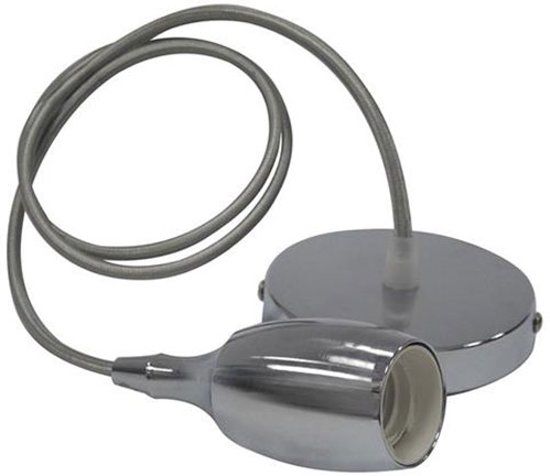 BES LED Woby Plafondlamp - Rond - E27 - Mat Chroom Aluminium