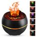 Merkloos Aroma diffuser geurverspreider - Vulkaanvorm - 360 ml - Zwart - Voor thuis en kantoor