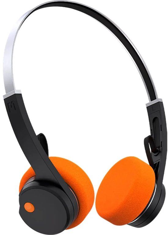 MONDO M1201 RETRO On-Ear Bluetooth 5.3 Hoofdtelefoon Zwart Oranje