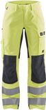 Blåkläder Multinorm dames werkbroek Inherent met stretch 7191-1512 - High Vis Geel/Marineblauw - C40