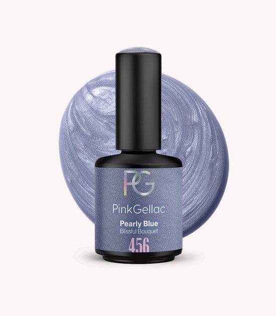 Pink Gellac Gellak - 456 Pearly Blue - Blissful Bouquet Collectie - 15ml - Gel Nagellak