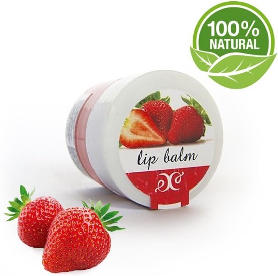 Hristina Hydraterende en Verzorgende Aardbei Lippenbalsem / lipbalm 100% Natuurlijk *Gecertificeerd* 30ml