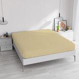 Hoeslaken Elegant Hoeslaken, 35 cm, Crèmekleurig, Tweepersoonsbed