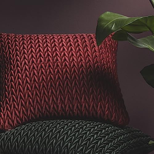 Laurence Llewelyn-Bowen Amory Velvet Filled Cushion - 43 x 43cm - Claret