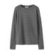 NAME IT KIDS rechtvallende longsleeve met glitters - grijs