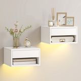 Homcom Nachtkastje Spaanplaat 37x32x21cm Wit