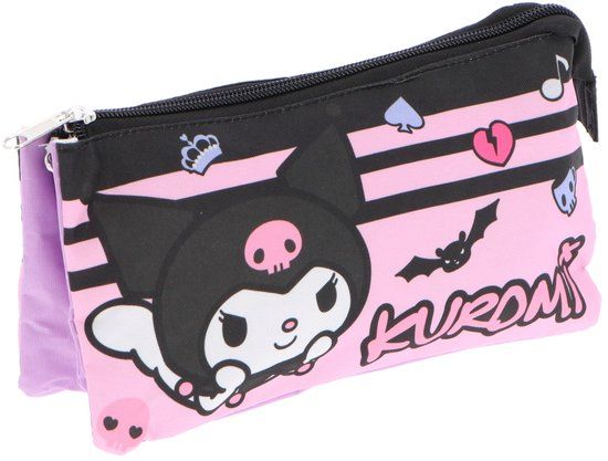 Kuromi Etui - Pennenetui voor Kind - Rechthoekig - Paars - Stof