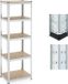 Relaxdays Stellingkast - 500 kg - 180x60x45 cm - Verzinkt Staal - Garage - Zilver