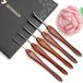 Crochet hooks set - 5 pieces - Stainless steel with Bloodwood handle