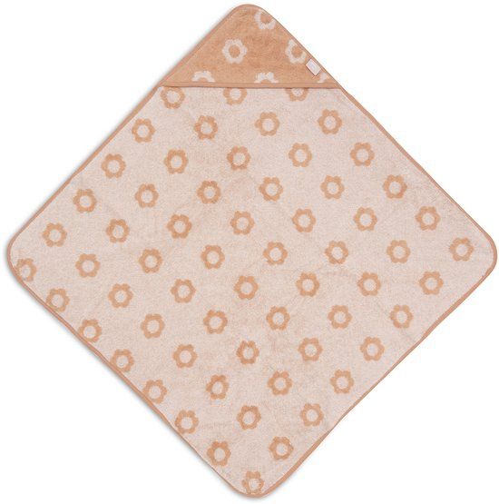 Jollein Badcape Baby - Jersey / Badstof - 75x75 cm - Jacquard - Flower