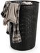 Plasticforte Ronde wasmand Rotan - noir - kunststof gevlochten - 51 litres - 38 x 57 cm