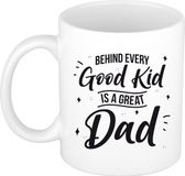 Bellatio Decorations Good kid Great dad mok / beker wit 300 ml