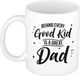 Bellatio Decorations Good kid Great dad mok / beker wit 300 ml