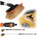 KADAX Brosse de lavage télescopique 1,8 m avec raccord tuyau d'eau