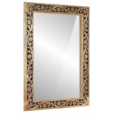 vidaXL Wandspiegel 50x70x2,5 cm Massief Mangohout en Glas