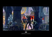 Komar Muurfoto | Star Wars Classic RMQ Mos Eisley Streets | Kinderkamer, Jeugdkamer, Decoratie, Kunstdruk | zonder lijst | WB154-70x50 | Maat: 70 x 50 cm (breedte x hoogte)