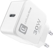 Cellularline 30W USB-C Netwerklader - Universeel - Zwart