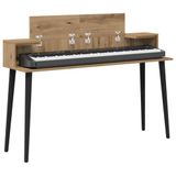 VidaXL Studiobureau artisanaal eiken 110 x 36 x 19,5 cm bewerkt hout
