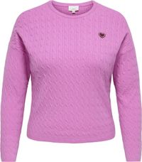 ONLY CARMAKOMA Gebreide trui Plus Size - roze
