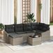 vidaXL Tuin Eettafel Set 7-delig Lichtgrijs