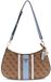 GUESS Noelle II Top Zip Shoulder Bag Latte Logo / Light Blue