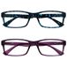 Leesbril Blauwe Schildpad & Purper Lezers Waarde 2 Stuks Mannen Vrouwen UVR2092BL_P +2,50