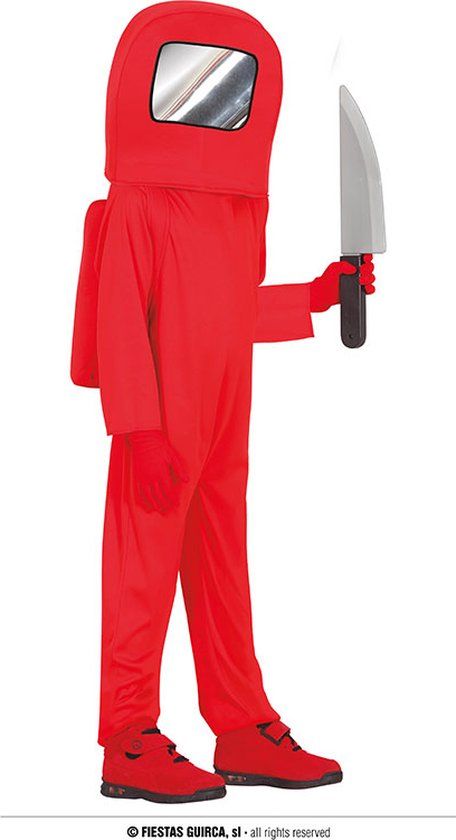 Fiestas Guirca - Red Astronaut Costume 5-6 Years