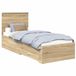 vidaXL Bedframe Sonoma Eiken 75 x 190 cm Bewerkt Hout