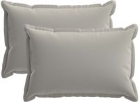 vidaXL Kussensloop 2 st houten grijs 30 x 50 cm polyester