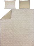 Meyco Cheetah/Uni Dekbedovertrek + kussensloop - 200x200/220 cm - Taupe