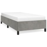 VidaXL Cadre de lit Velours Gris clair 100x200 cm