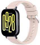 Wigento Xiaomi Redmi Watch 5 Active: siliconen vervangende band met streepjespatroon, 22 mm, roze
