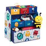 Relaxdays speelgoedkast met 6 manden - monster design - 66x63,5x30 cm