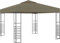 vidaXL Pavillon de jardin 180 g/m² 3x3 m taupe